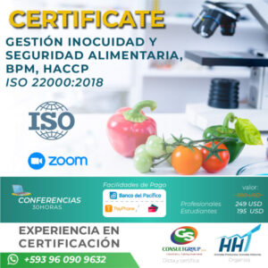 ISO 22000, Seguridad Alimentaria, HACCP y BPM – Programa Completo Alimentos